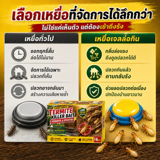 🐜16 ชิ้น/กล่อง🐜เหยื่อกำจัดปลวก เหยื่อปลวก ยาฆ่าปลวก กำจัด เปิดฝาแล้ววาง ใช้งานง่ายย