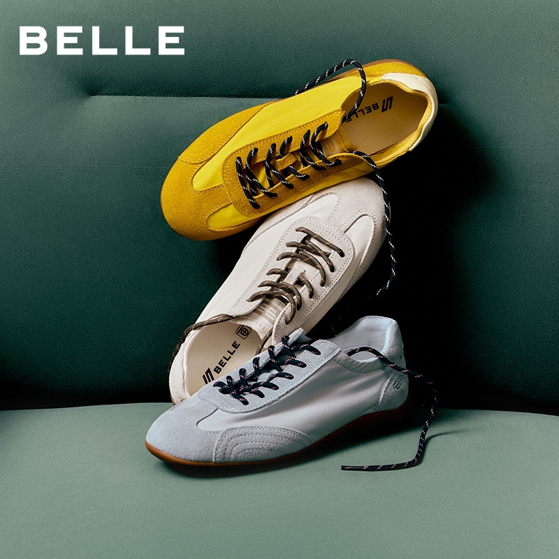 Sea Salt Candy | BELLE Soft Sole Ballet Sneakers รองเท้าผ้าใบบัลเลต์ พื้นนุ่ม สีฟ้า น้ำหนักเบา ใส่สบาย F9D1D