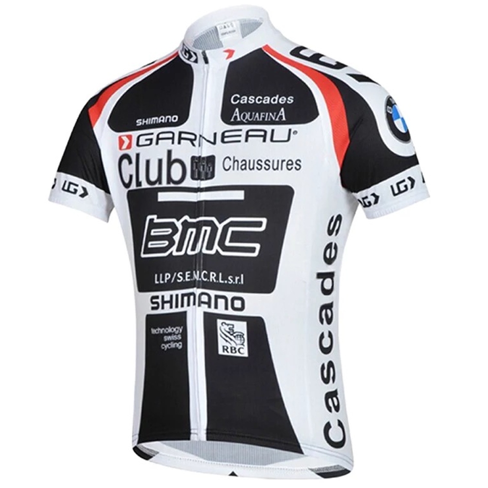 ชุดจักรยาน BMC สีดําและสีขาวใหม่