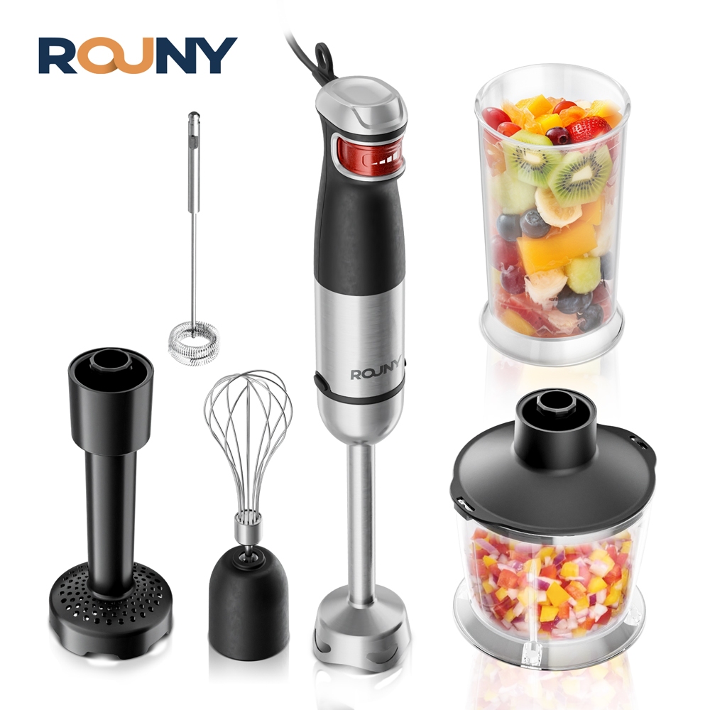 Rouny 1500W เครื่องปั่นมือถือ - 18000 RPM สําหรับ Fast Blending มัลติฟังก์ชั่น 6-in-1