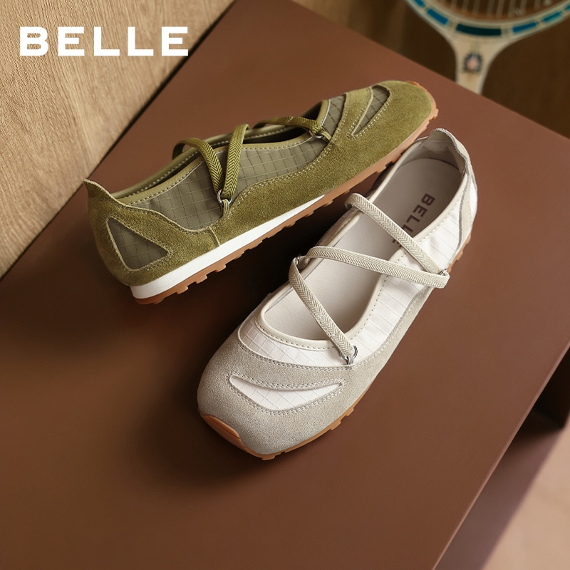 Ribbon Ballet | BELLE Sport Ballet Mary Jane Flats รองเท้าสไตล์บัลเลต์แมรี่เจน ลำลอง พื้นบาง แฟชั่น B3311