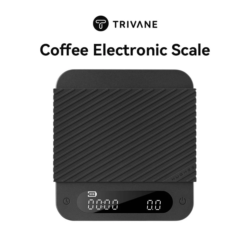 E-POUND Coffee Scale เครื่องชั่งกาแฟ ตาชั่งดิจิตอล พร้อมจับเวลา Type-C แผ่นซิลิโคนกันลื่น สำหรับ Pour Over Espresso