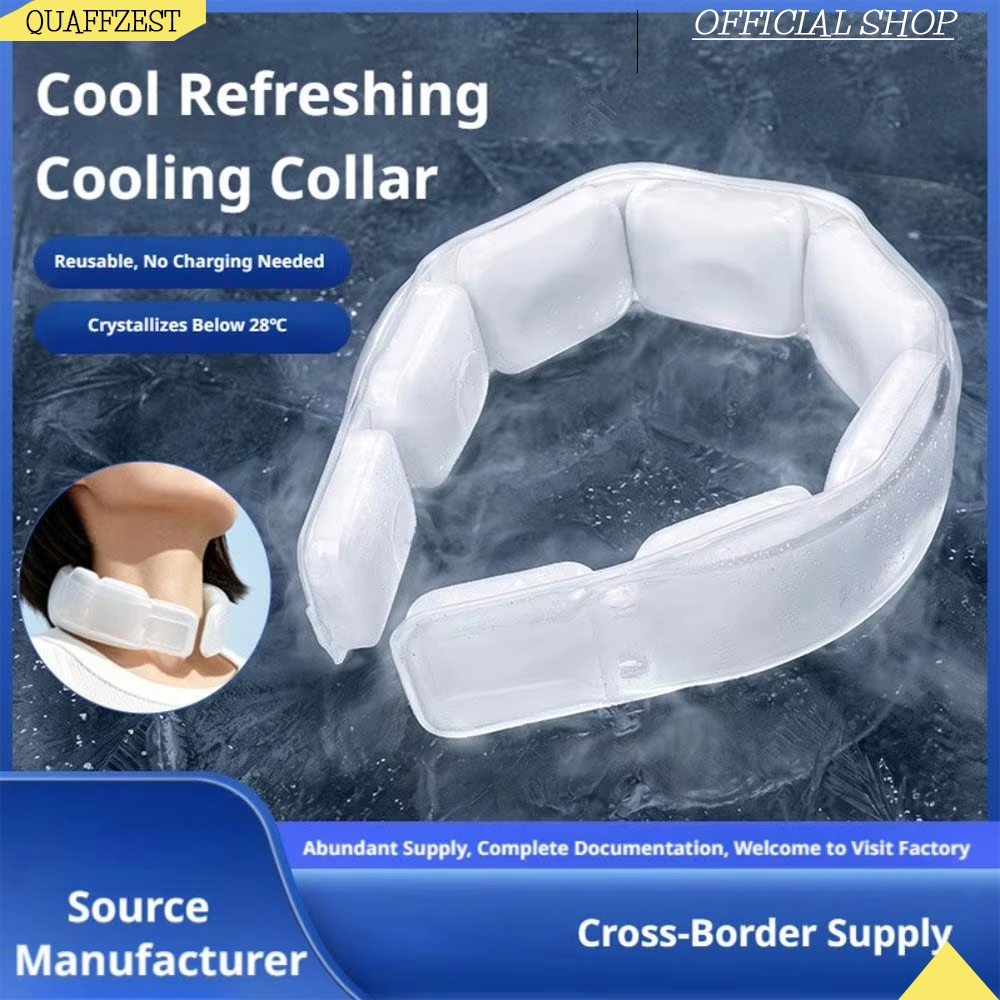 Reusable PCM Cooling Neck Wrap Summer Cooling Gadget น้ําหนักเบาแฮนด์ฟรีแหวนคอสําหรับการเดินทางในการ