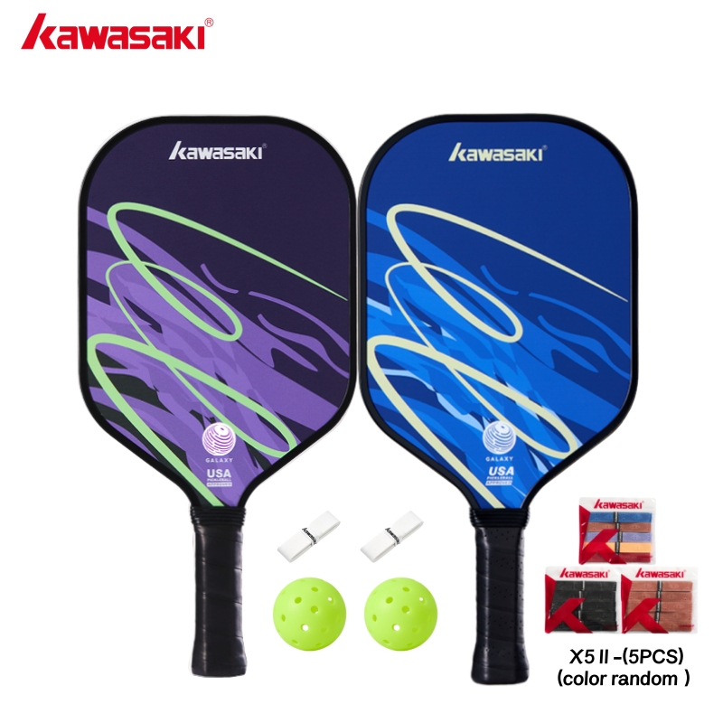 KAWASAKI مضارب بيكلبول GALAXY & AURORA فايبرغلاس 220 غ (مضربان) — صورة 2