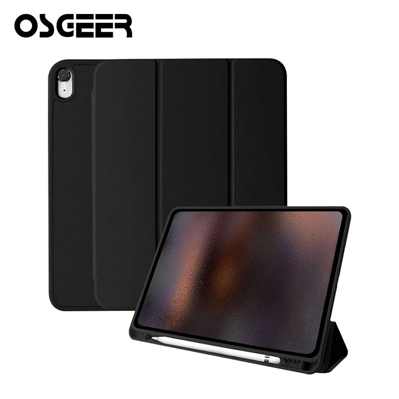 OSGEER สําหรับ IPad กรณี Air M2 M3 M4 8 7 6 5 4 3 2 1 10.9 gen A16 12 11 10 9 8 7 10.2 Pro 11 13 นิ้ว M4/M5 Slim น้ําหนักเบาโปร่งแสง PC ขาตั้งด้านหลังกันกระแทก ฝาครอบป้องกัน