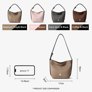 【8.1ใหม่】BOSTANTEN Softie Bag กระเป๋าสะพายข้างผู้หญิง หนัง Suede Hobo Bag กระเป๋าสะพายไหล่ ปรับสายได้ น้ำหนักเบา วินเทจ มินิมอล