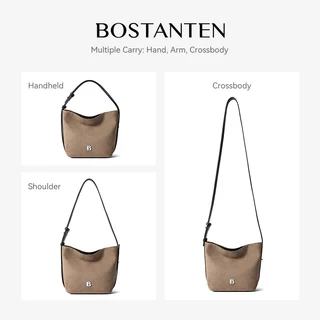 【8.1ใหม่】BOSTANTEN Softie Bag กระเป๋าสะพายข้างผู้หญิง หนัง Suede Hobo Bag กระเป๋าสะพายไหล่ ปรับสายได้ น้ำหนักเบา วินเทจ มินิมอล