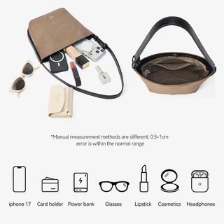 【8.1ใหม่】BOSTANTEN Softie Bag กระเป๋าสะพายข้างผู้หญิง หนัง Suede Hobo Bag กระเป๋าสะพายไหล่ ปรับสายได้ น้ำหนักเบา วินเทจ มินิมอล