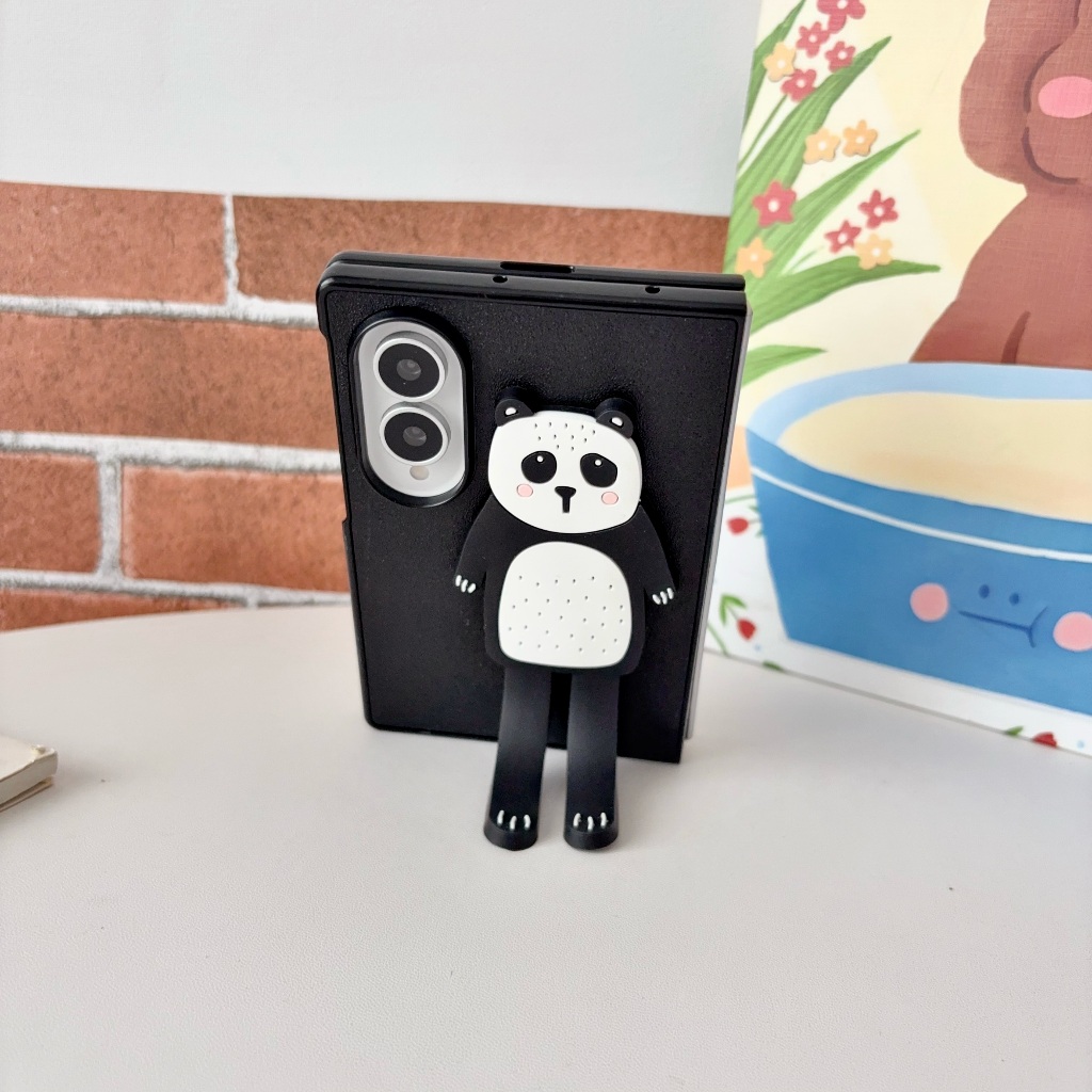 แฟชั่น การ์ตูน 3D ซิลิโคน โครงยึด พับเคส Samsung Galaxy Z Fold8 Z Fold8 Ultra Case ป้องกันการลื่นไถล เปลือกโทรศัพท์พับของซัมซุง