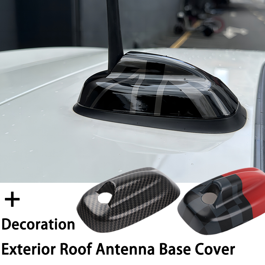 สีดําธงเสาอากาศ Aerial ตกแต่งกรณีป้องกันภายนอก Trim สําหรับ MINI Cooper S JCW F55 F56 F66 F65 อุปกรณ