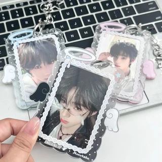 อิน แฟชั่น เกาหลีรักปีกอะคริลิผู้ถือบัตรน่ารักสาวไอดอล3ในการจัดเก็บภาพบัตรกระเป๋าตกแต่งกระเป๋าเป้สะพายหลังจี้ของขวัญ
