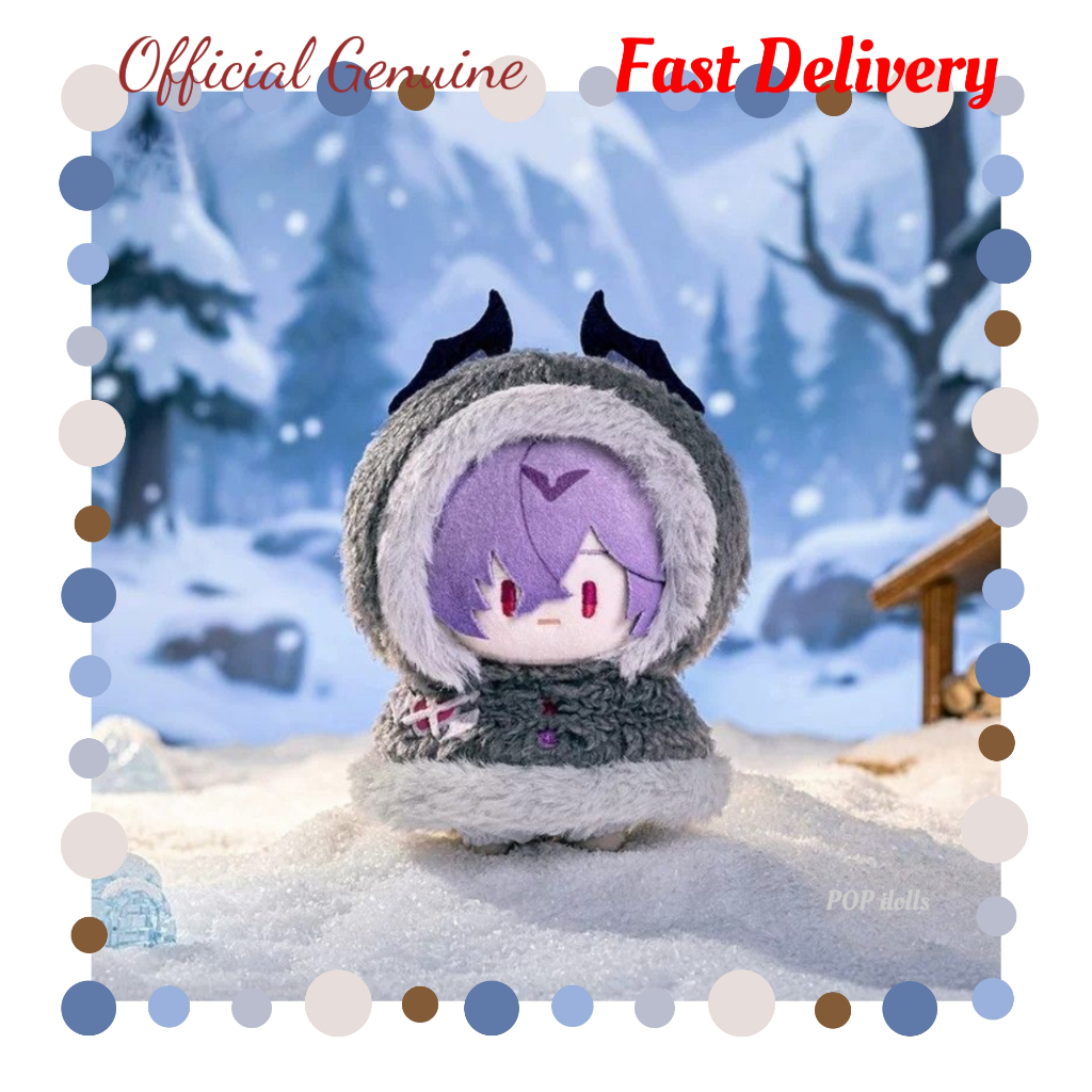 ของแท้ Genshin Impact Snow Fun Series พวงกุญแจตุ๊กตา Zhongli Nahida Genshin Merch ของขวัญน่ารัก