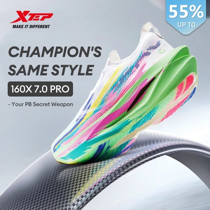【xtep】160X7.0 PRO | Tokyo Marathon Asian Champion รองเท้าวิ่ง Racing 42KM+ Marathon Super Carbon Plate Running Shoes PACE 3-4