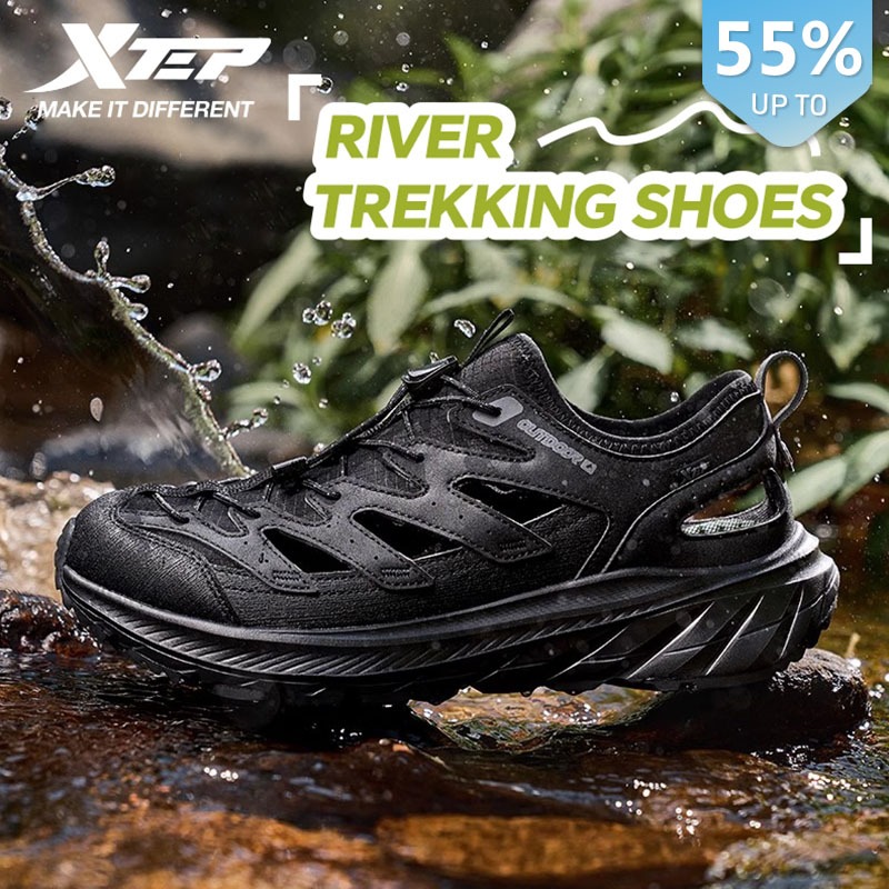 【xtep】River trekking shoes | รองเท้าผู้ชายรองเท้าแตะฤดูร้อนกลางแจ้งกีฬารองเท้าชายหาด