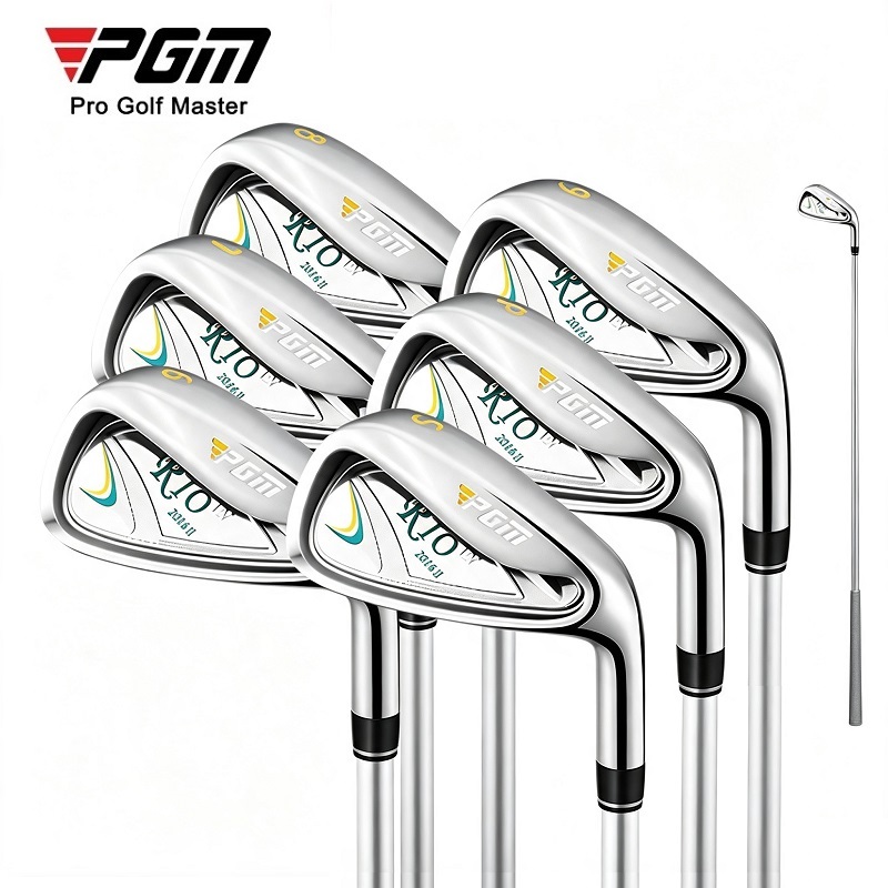 PGM RIO II golf iron 6 7 8 9 PW SW club พร้อมเพลาคาร์บอนและแกนเหล็กสําหรับผู้หญิงเริ่มต้น