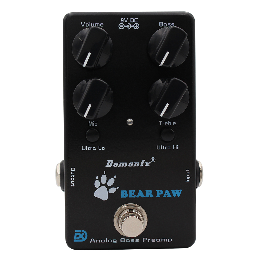 Demonfx New BEAR PAW BASS PREAMP Effect Pedal Analog Bass Preamp