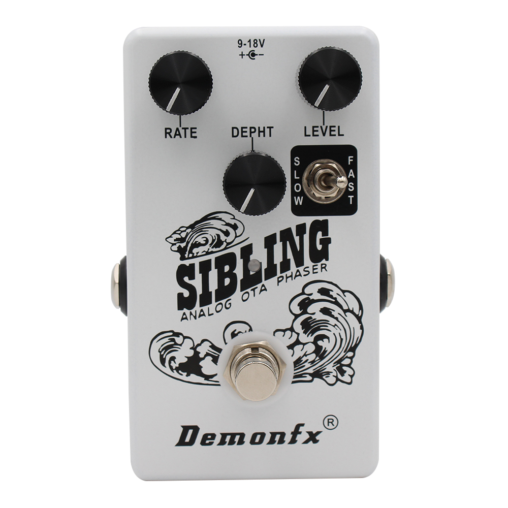 Demonfx ใหม่ SIBLING กีตาร์ Sibling Analog OTA Phaser พร้อม True Bypass