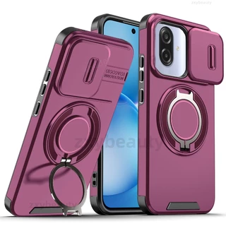 สําหรับ Samsung Galaxy A07 A06 4G 5G 2026 กรณีเกราะกันกระแทกสไลด์ปลอกแม่เหล็กสําหรับ SamsungA07 LTE SamsungA06 แหวนขาตั้งโทรศัพท์ฝาหลัง