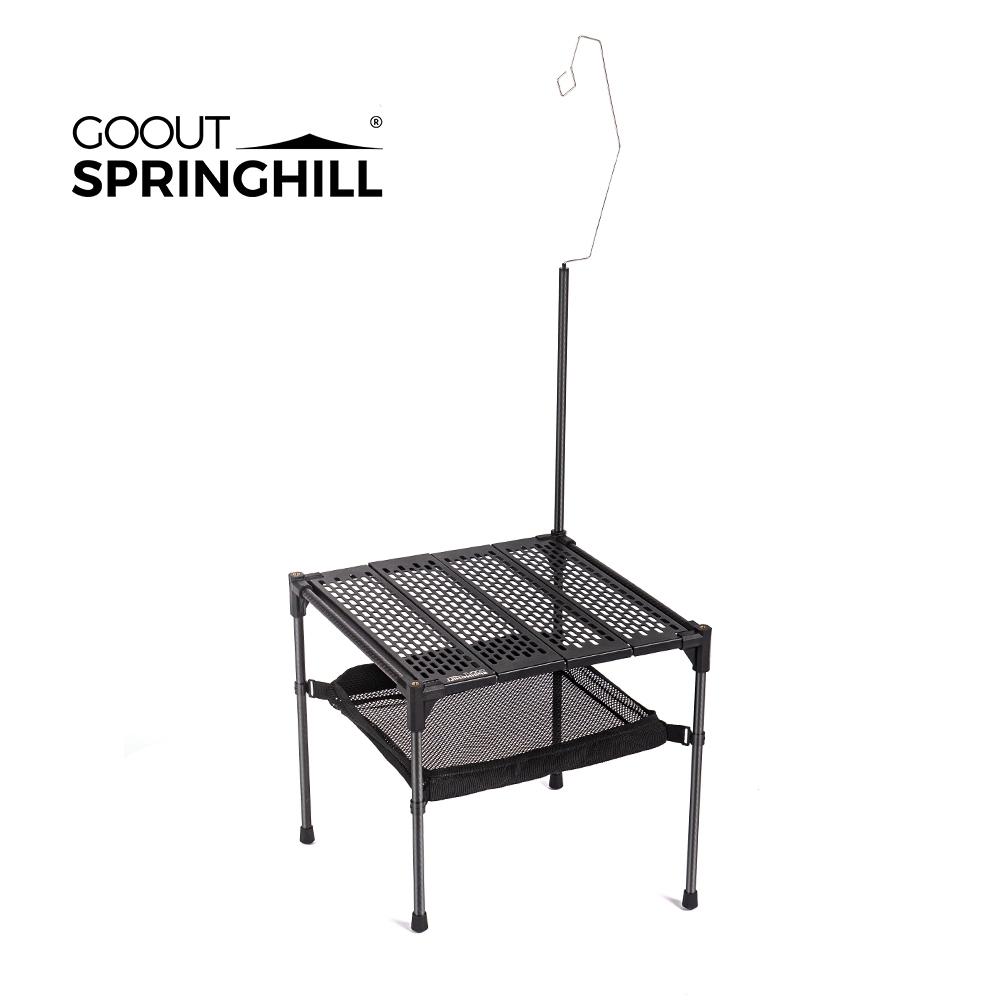 Gooutspringhill โต๊ะสี่เหลี่ยมคาร์บอนไฟเบอร์ - โต๊ะแคมป์ปิ้งกลางแจ้ง IGT - น้ำหนักเบาและพับได้ สำหรับตั้งแคมป์และเดินป่า