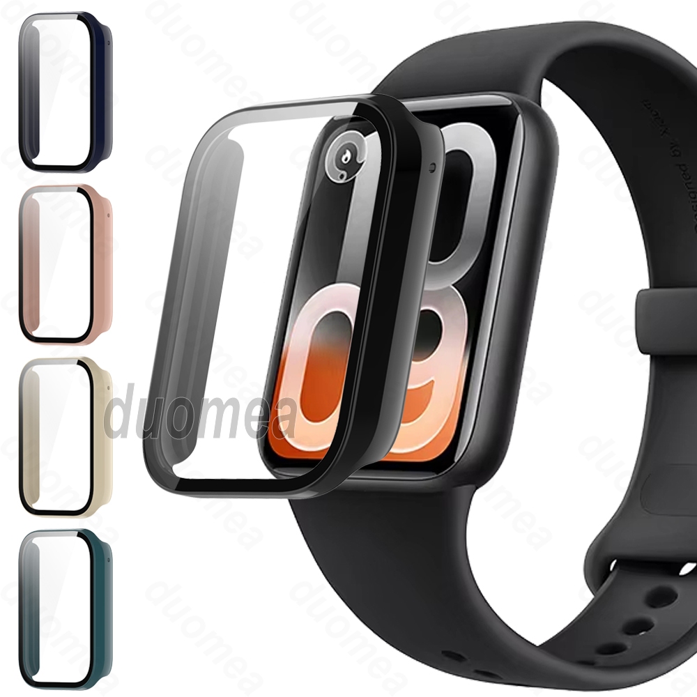 ตัวป้องกันหน้าจอพร้อมฟิล์มพีซีเคสคลุมทั้งหมดอุปกรณ์เสริมสําหรับ Xiaomi Smart Band 10 9 8 Pro / Xiaomi Smart Band 11 9 8 Active