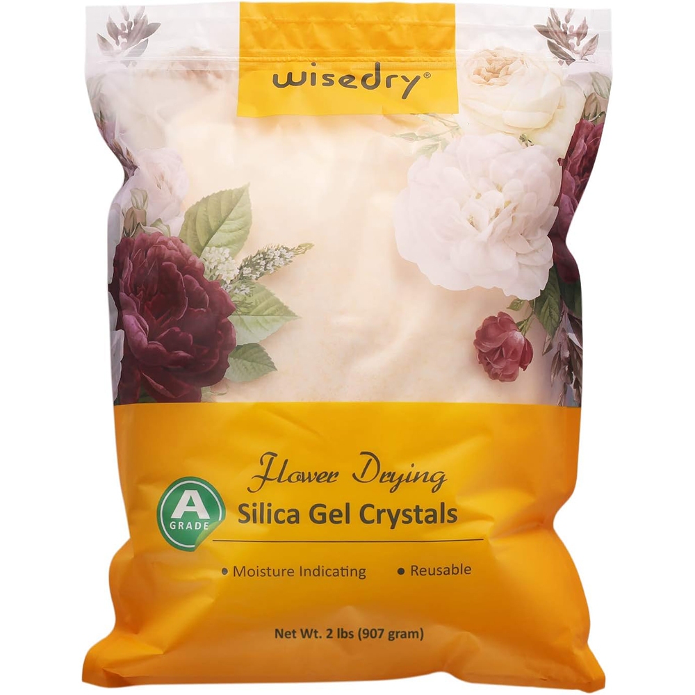 wisedry ทรายซิลิก้าเจลสำหรับทำดอกไม้แห้ง 0.95kg-2.3kg (ขนาดละเอียดต่ำกว่า 1mm)