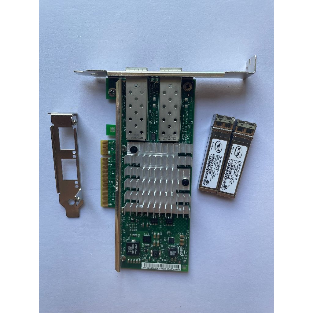 [คลังสินค้าพร้อม] intel X520-SR2 SFP Dual Port 10G การ์ดเครือข่าย 82599ES ชิปหลักการ์ดเครือข่ายใยแก้