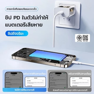 นำเข้าแท้ ต้นตัว หัวชาร์จเร็ว + สายชาร์จเร็ว PD 20W charger ชุดชาร์จ Fastcharger C-L รองรับรุ่น 5-17