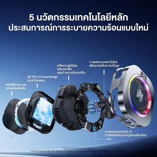 BlueWow 27W TH16PRO คูลเลอร์โทรศัพท์แม่เหล็ก | Dual-Core Semiconductor Cooling | การควบคุมอุณหภูมิ AI | แสงRGB | การออกแบบการตกกระแทก Anti-FPS