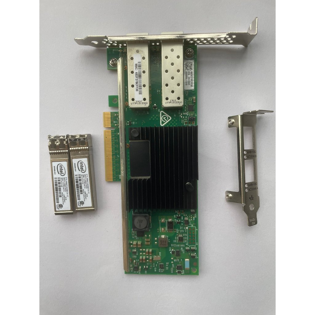 [สต๊อกพร้อม] HPE562SFP+intel SFP X710-DA2 สไตล์เดียวกัน Intel x710AT2 ชิปหลัก Dual Port 10G การ์ดเคร
