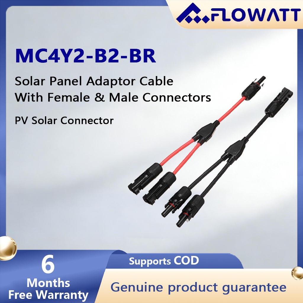 PowMr สายเคเบิลอะแดปเตอร์แผงพลังงานแสงอาทิตย์ กันน้ํา IP67 4 มม. 20A พร้อมตัวเชื่อมต่อตัวเมีย และตัวผู้