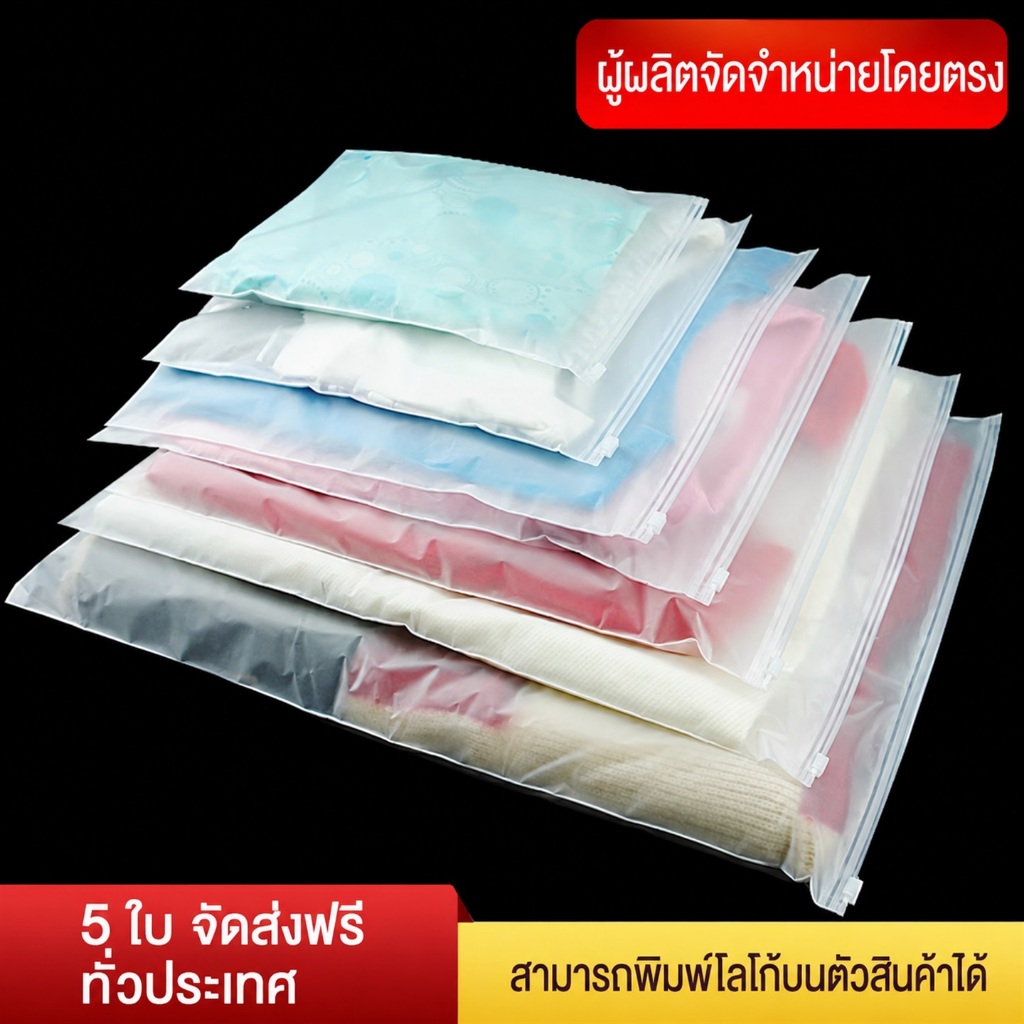 50 ใบ ถุงซิปพลาสติก PE ใสแบบหนา สำหรับใส่และจัดเก็บเสื้อผ้า ใช้ซ้ำได้ เหมาะสำหรับแพ็กเสื้อผ้าและของใช้ส่วนตัว