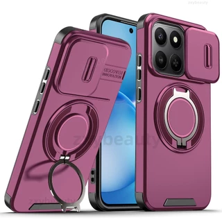 สําหรับ Honor X7d 400 สมาร์ท X8d X7C X5C Plus 5G 4G กรณีเกราะกันกระแทกสไลด์ปลอกแม่เหล็กสําหรับ HonorX7d HonorX7C 400Smart 200Smart X5CPlus แหวนขาตั้งป้องกันโทรศัพท์ฝาหลัง