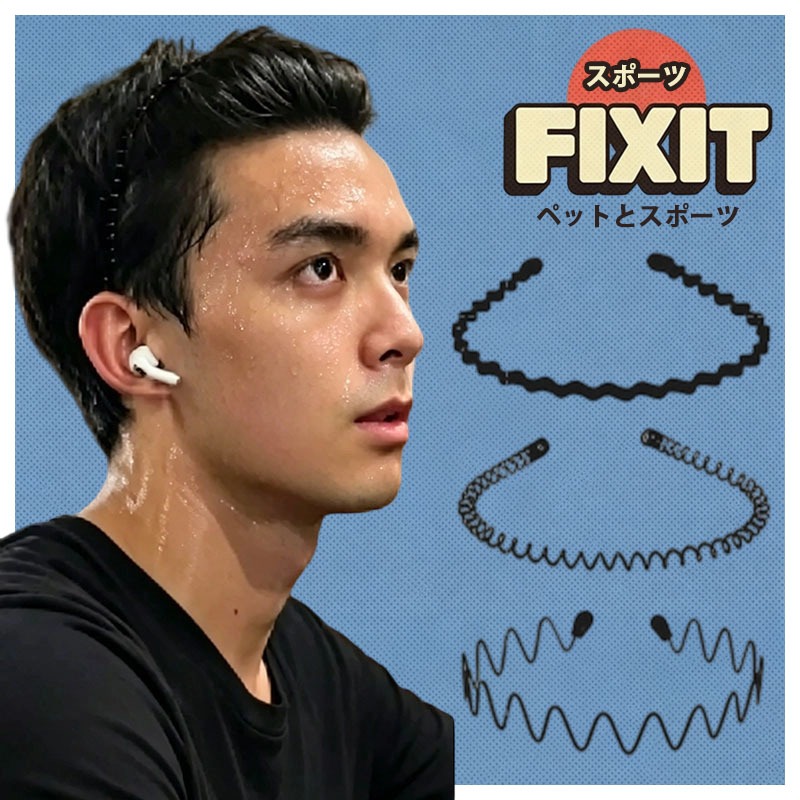 【FIX_IT ペットとスポーツ】ยางมัดผมโลหะสไตล์เกาหลีสําหรับผู้ชายและผู้หญิง ทนทาน กันลื่น เหมาะกับการสร้างทรงผมมีสไตล์ ทุกวัน