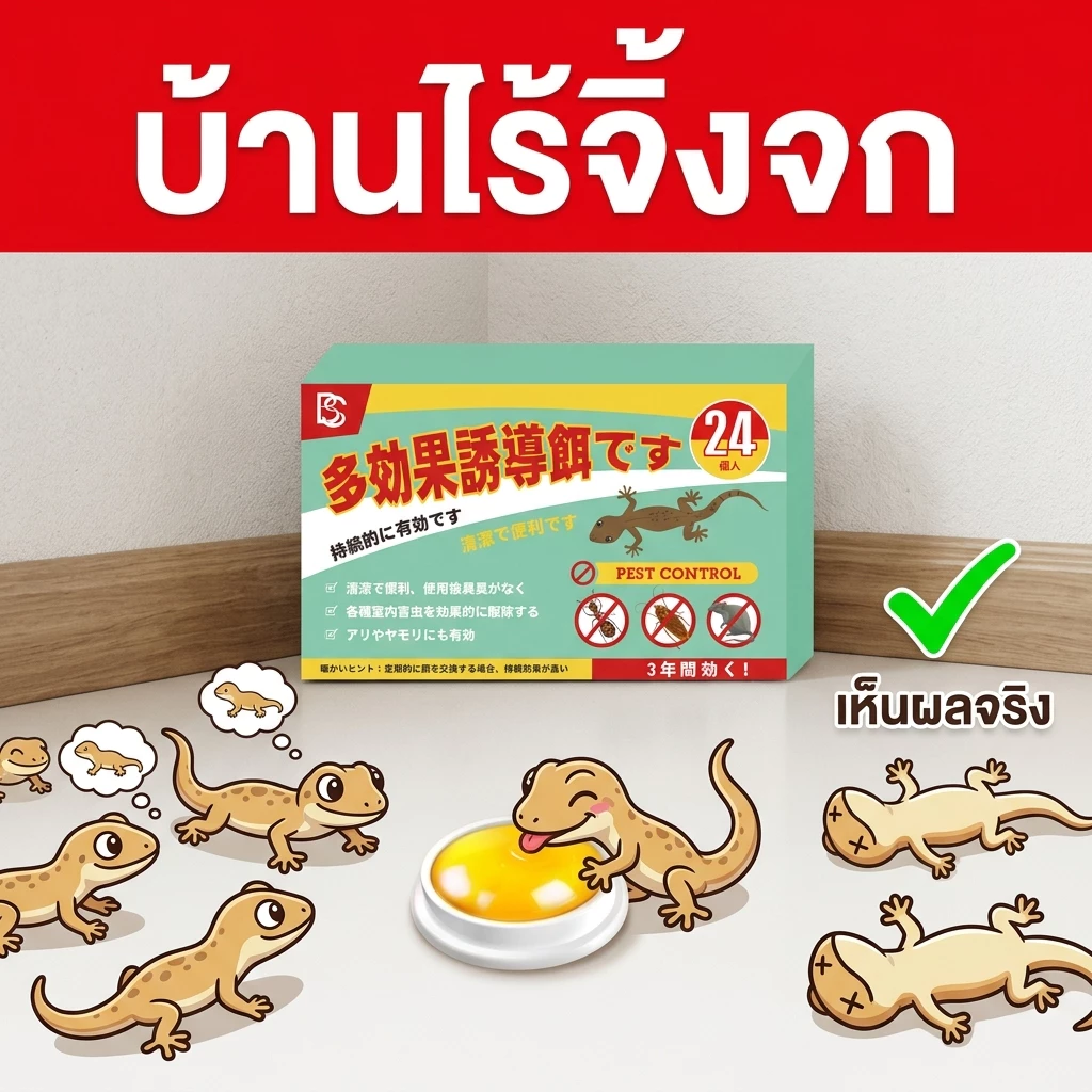 🚫🦎ไม่มีจิ้งจกนาน 50 ปี🦎🚫 Hb ยาฆ่าจิ้งจก ยาฆ่าตุ๊กแก ไล่จิ้งจก 1 กล่อง 24 เม็ด ฆ่าตุ๊กแก ไล่ตุ๊กแก ยาไล่ ล่อแมลงได้อย่างทรงพลัง อัตราการกำจัดสูงถึง 99.99%