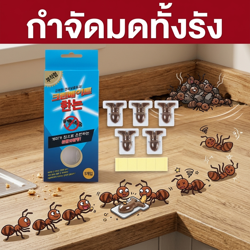 【กำจัดมดเป็นวงจร】ใช้ครั้งเดียว ได้ผล 10 ปี Hb กำจัดมด ยาฆ่ามด 蚂蚁药 หนึ่งกล่องมี 5 ตัว เหยื่อกำจัดมด เหยื่อมด ฆ่ามด อาหารกำจัดมด มดตาย ผงฆ่ามด มด ฆ่ามด Ant Bait ตายยกรัง 100%ได้ผล รุ่นอัปเกรดใหม่ ปริมาณมาก