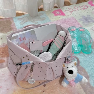 【🚚ส่งสินค้าพร้อมส่ง】WEHOME Joy Bag ins สไตล์คาซิวัล เป้เป้สไตล์สาวๆ สีโดปามีน tote bag