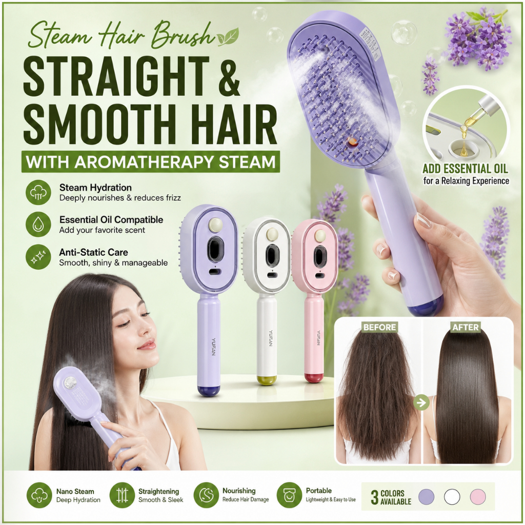 ไฟฟ้าดูแลเส้นผมสเปรย์นวดหวีการสั่นสะเทือนนวดหนังศีรษะ Hairbrush หัวนวดผม Sprayer Atomizing แปรงผมน้ํามัน Applicator