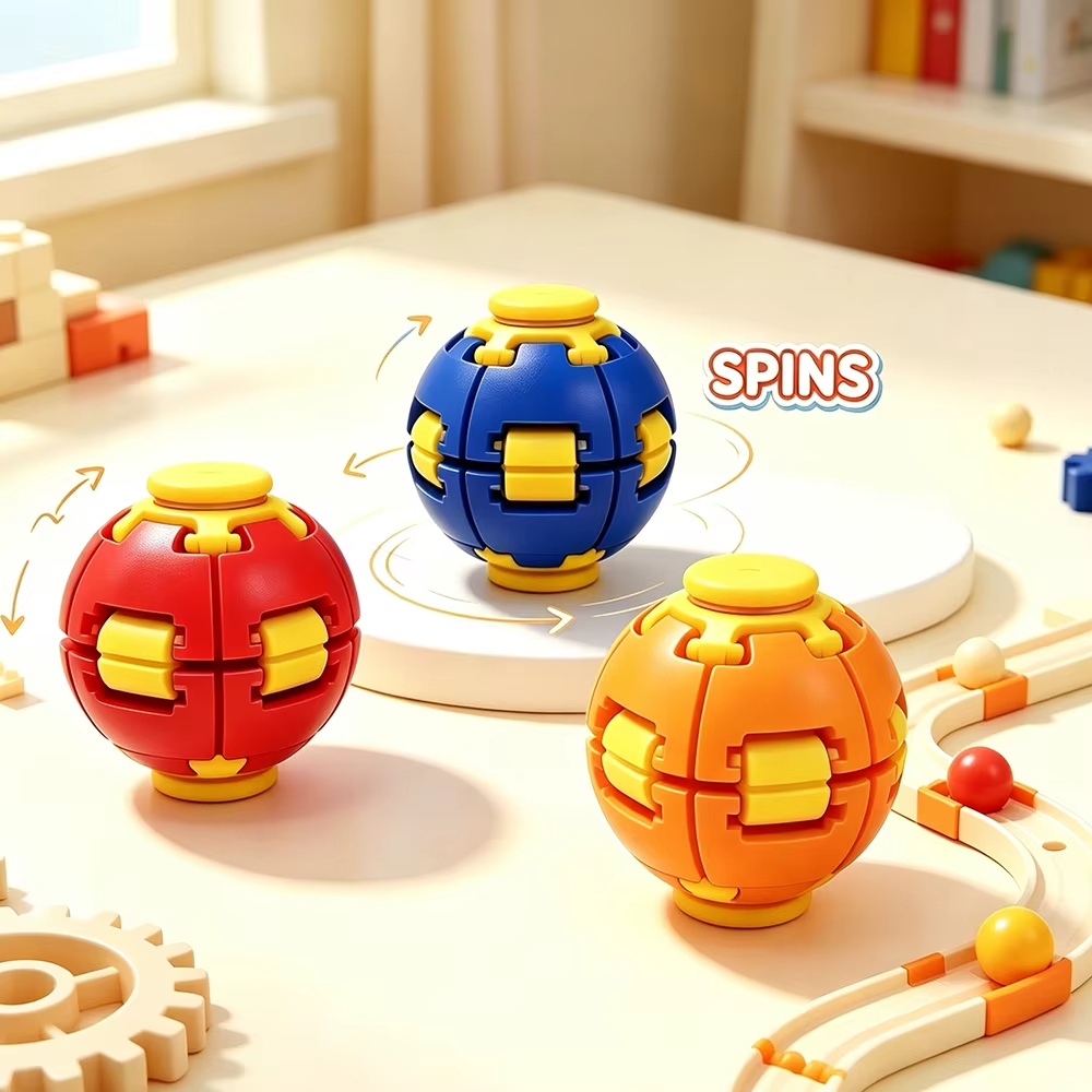 1PC DIY ประกอบ Magic Bean Fidget Spinner Ball ปริศนา Cube ความเครียดบรรเทาของเล่น Anti-Anxiety การศึกษา Gyro ของเล่นสําหรับเด็กผู้ใหญ่