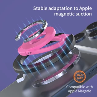 Magsafe Ring Buckle ที่วางโทรศัพท์แบบแม่เหล็กแบบพับได้ ขาตั้งเดสก์ท็อปแบบยืดหดได้แบบพับได้ Popsocket