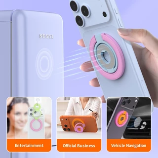 Magsafe Ring Buckle ที่วางโทรศัพท์แบบแม่เหล็กแบบพับได้ ขาตั้งเดสก์ท็อปแบบยืดหดได้แบบพับได้ Popsocket