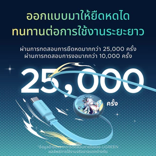 【Honkai Star Rail Edition】สายชาร์จ UGREEN Nexode USB-C แบบพับเก็บได้ ลาย Honkai: Star Rail สายชาร์จข้อมูล รองรับ Samsung 45W สายชาร์จเร็ว สําหรับ iPhone 17 Pro Max