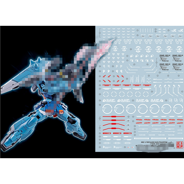 202607 20260712 EVO รูปลอกสไลด์น้ําเข้ากันได้กับ MG 1/100 Slash Type Phantom Zaku Izak เครื่องพิเศษ 
