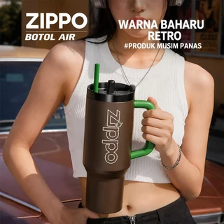ZIPPO Official Black Warrior Max การเก็บรักษาความร้อน Anti-Leakage Cup 1200ml Ice Keeper 6 ชั่วโมงพร้อมถ้วยฉนวนของขวัญ