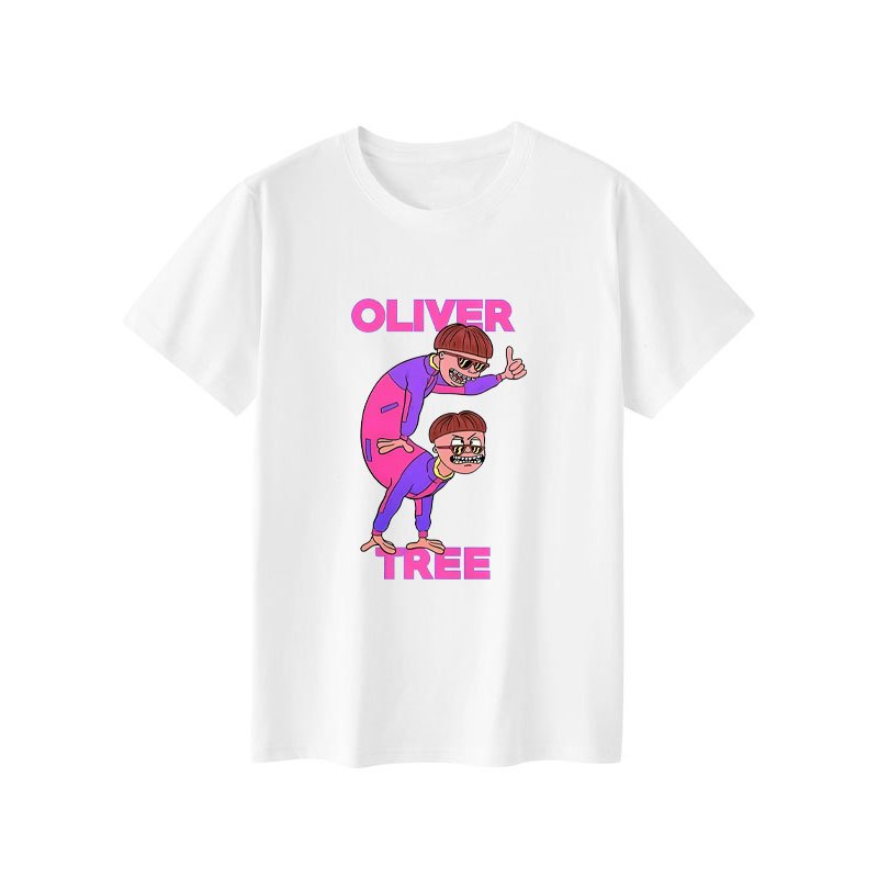 Oliver Dog เสื้อยืดฤดูร้อน Oliver Tree Vintage T เสื้อผ้าฝ้าย Harajuku Tshirt สําหรับชาย Casual Top 