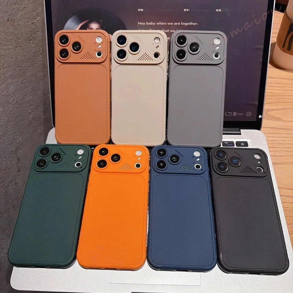 เคสซิลิโคนกันกระแทก Big Windows สำหรับ iPhone 11 12 13 14 15 16 17 Pro Max Plus thumbnail 3