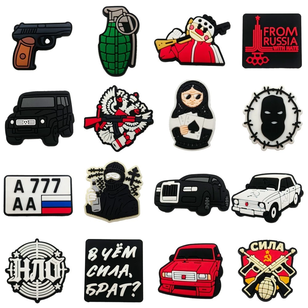 1 ชิ้น Gopnik สไตล์น่ารักรองเท้า Charms Pins PVC DIY รองเท้าแตะ clogs อุปกรณ์เสริมผู้หญิงเด็กผู้หญิงของขวัญ