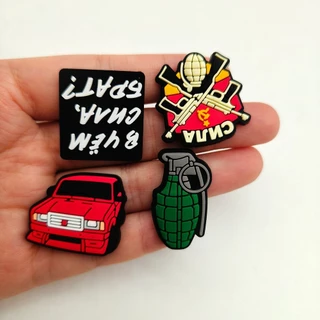 1 ชิ้น Gopnik สไตล์น่ารักรองเท้า Charms Pins PVC DIY รองเท้าแตะ clogs อุปกรณ์เสริมผู้หญิงเด็กผู้หญิงของขวัญ