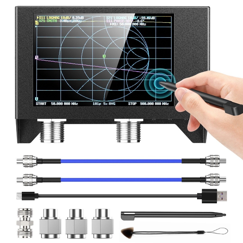NanoVna SAA-2N VNA เครื่องวิเคราะห์เสาอากาศ,SEESII 50KHz -3GHz Vector Network Analyzer พร้อมกระเป๋า,