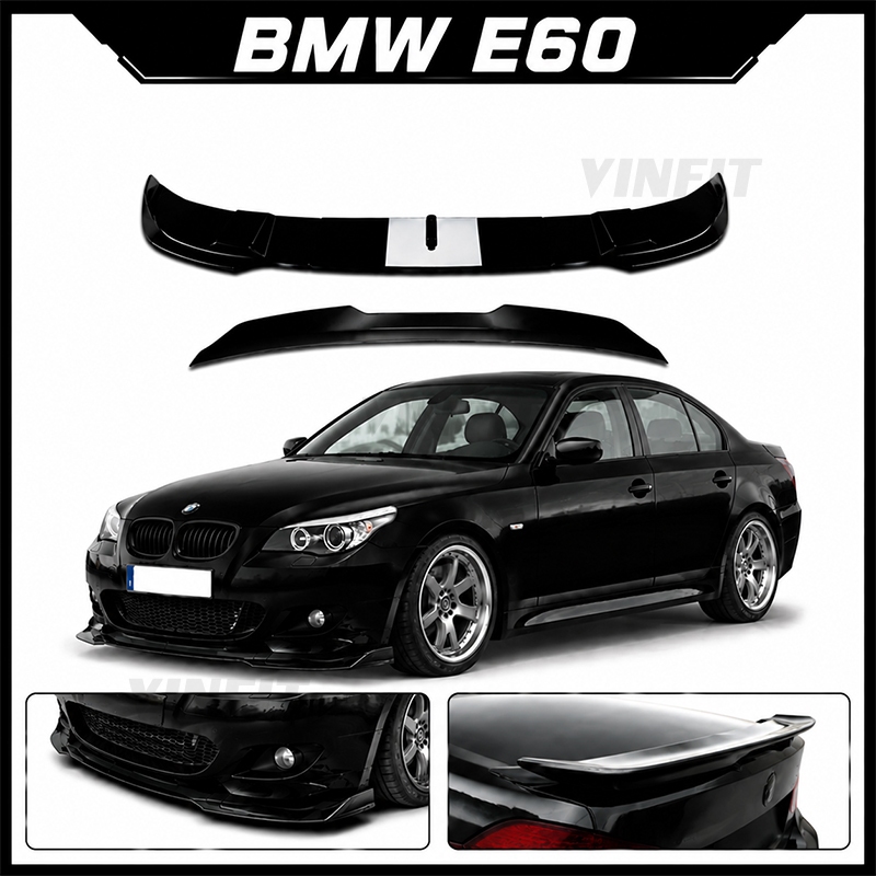 【จัดส่งจากกรุงเทพ】BMW E60 E61 M Sport 2005-2010 ลิ้นหน้ากันชน  สปอยเลอร์หลัง ชุดแต่งสปอร์ต อุปกรณ์แต