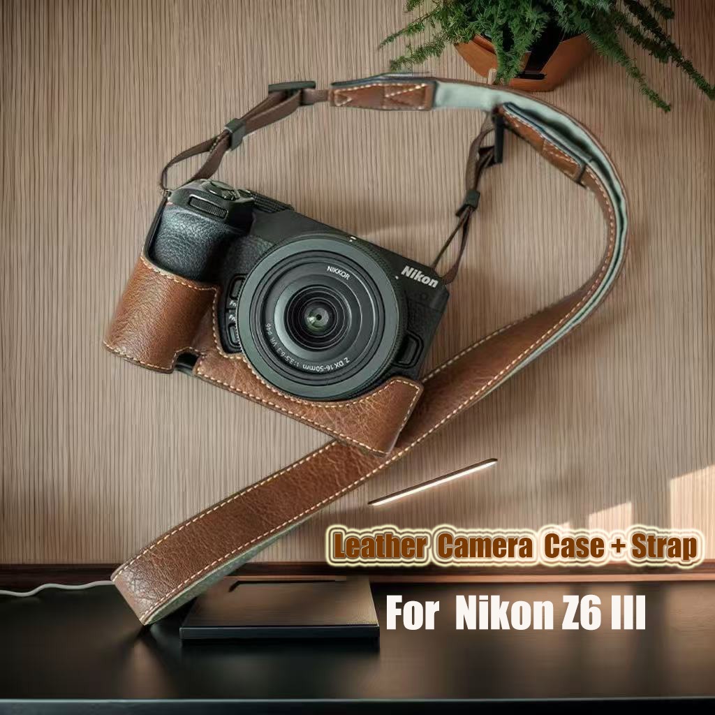 กระเป๋ากล้องหนังสําหรับ Nikon Z6 III Cover Bag Z6III เคสป้องกันกล้องรุ่นที่สาม
